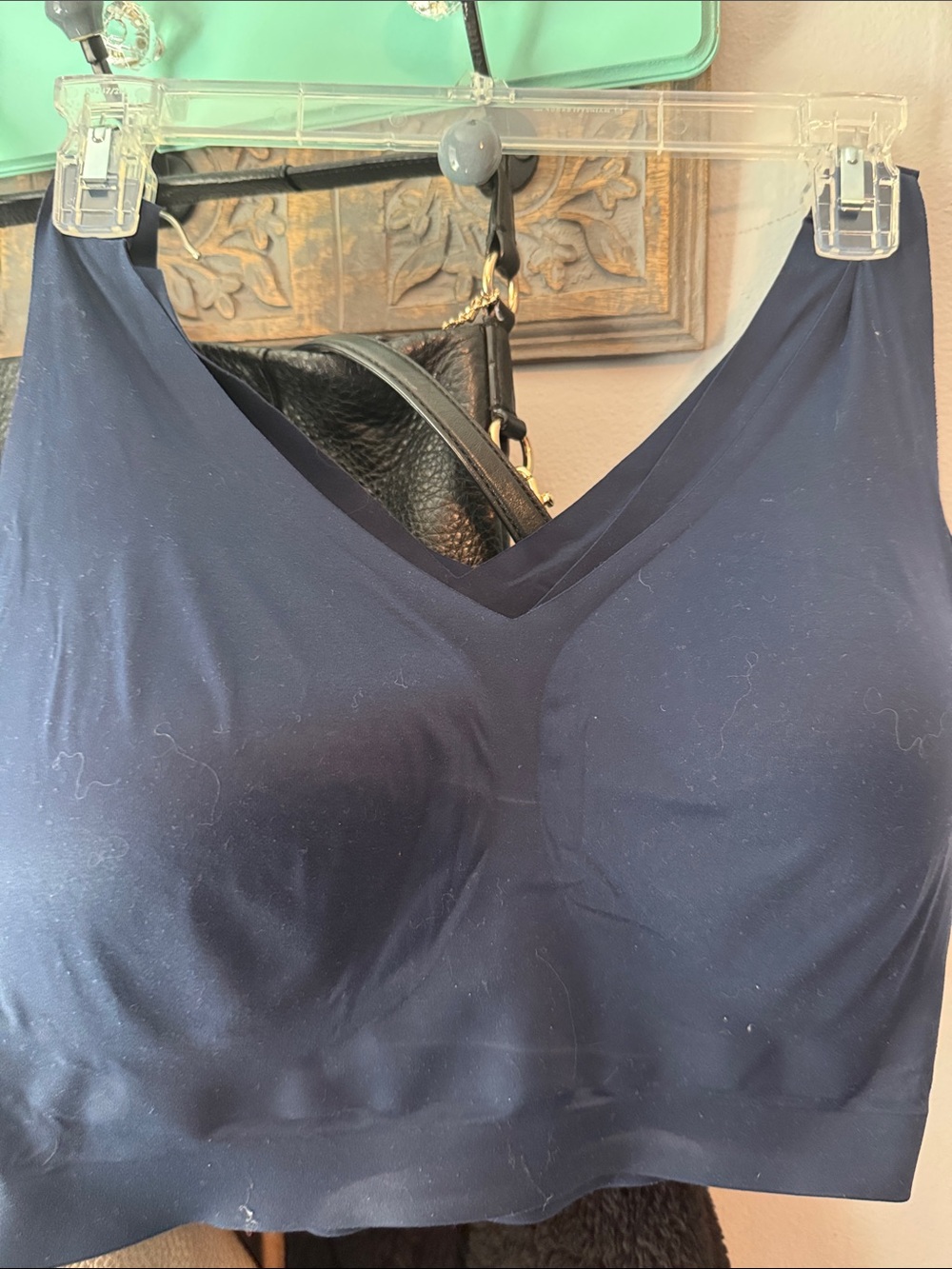 SOMA Seamless Navy V‑Neck Bralettes~set of 2 EUC XXL